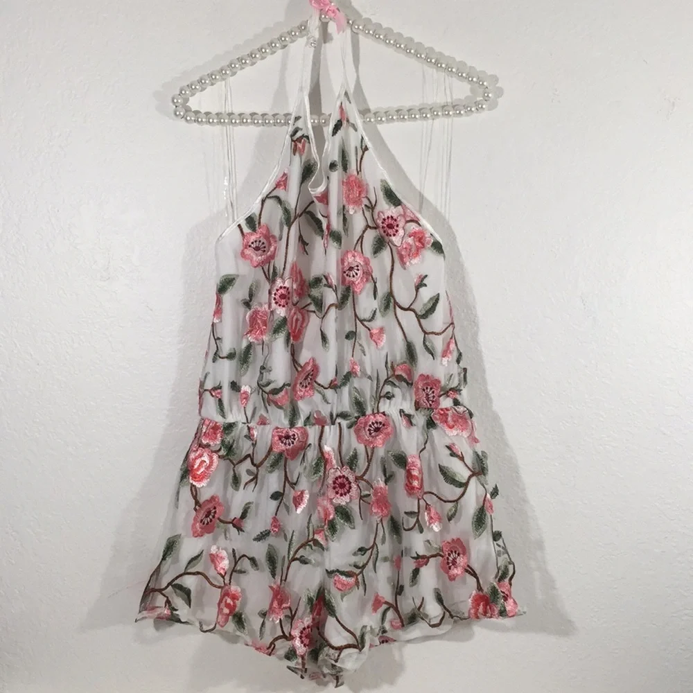 Fashion Nova Vines And Climbers Romper Floral L - Picture 7 of 12